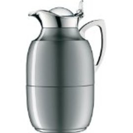 vacuum jug JUWEL 1 ltr metal grey vacuum -  tempered glass hinged lid product photo