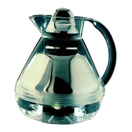 Vacuum jug Basic, GV 0,9 L, made of scratch-resistant Acry, alfiDur-vacuum hard glass insert, rotary closure, white transparent product photo