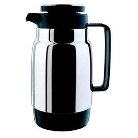 Insulated jug 1867, GV 0,6 L, approx. 5 cups, high-gloss polished stainless steel, handle / spout / base: black plastic product photo
