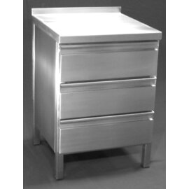 drawer unit 425 mm  x 600 mm  H 900 mm with 3 drawers | upstand product photo