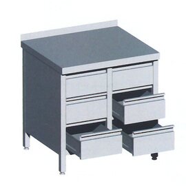 drawer unit 810 mm  x 700 mm  H 900 mm with 6 drawers | upstand product photo