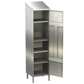 Cleaning supplies cabinet with upper shelf | 3 shelves with wing door product photo