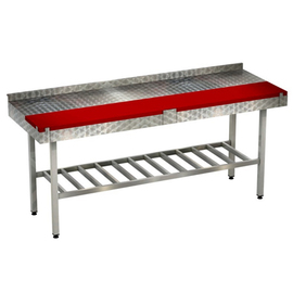 tiered butcher's table upstand 50 mm at the back deposit grid L 1200 mm W 700 mm H 900 mm product photo