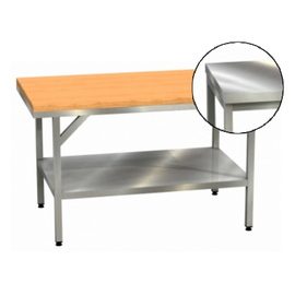 Bakery table with deposit shelf | matt finish surface L 1500 mm W 800 mm H 900 mm product photo