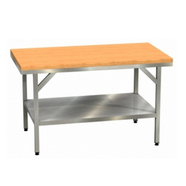 Bakery table with deposit shelf | beech wood top L 1000 mm W 800 mm H 900 mm product photo