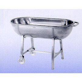 meat mixing trough 300 l | 2100 mm  x 700 mm  H 850 mm 2 fixed rolls product photo