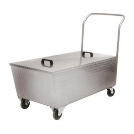 all-purpose trolley with lid | stainless steel | 600 mm x 1150 mm H 860 mm product photo