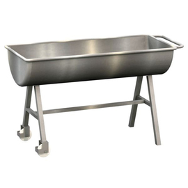 meat mixing trough 150 ltr. stationary | straight head piece | stainless steel product photo