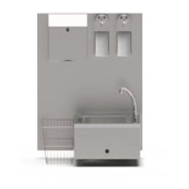hygiene unit 2 soap dispensers | 1 towel dispenser | 1 wastepaper basket | handling per sensor product photo