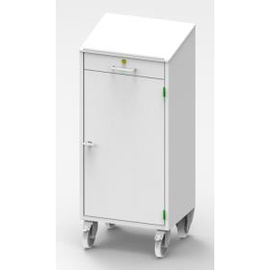 cabinet desk wheeled with hinged door | 1 drawer | lockable product photo