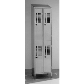 compartment locker 500 mm  x 500 mm  H 1950 mm 4 compartments with with double doors closure Knebel product photo