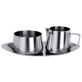 sugar and cream set • milk|sugar shiny stainless steel product photo