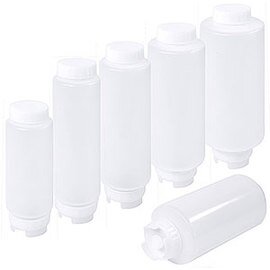 squeeze bottle 350 ml plastic white Ø 60 mm H 165 mm product photo