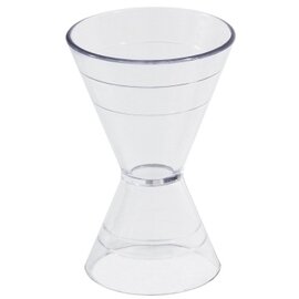 cocktail measuring double cylinder polycarbonate calibration marks 20 ml|25 ml|40 ml|50 ml  H 90 mm product photo
