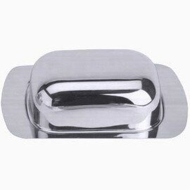butter dish with lid stainless steel shiny L 185 mm W 125 mm H 55 mm product photo