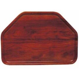 trapezoid tray wood nut brown melamine coated | trapezoidal 470 mm  x 320 mm product photo