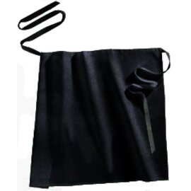 bistro apron|waist apron cotton black  L 900 mm  H 800 mm product photo