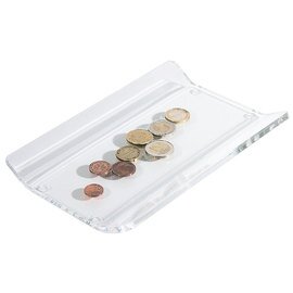 money tray plastic acrylic transparent rectangular  L 220 mm product photo