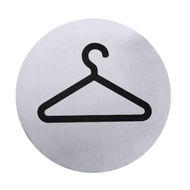 door icon • wardrobe icon • stainless steel round Ø 75 mm product photo