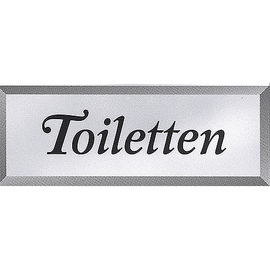 sign hanging • directioal arrow icon • toilets rectangular 240 mm x 180 mm product photo