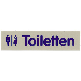 sign self-adhesive • toilets rectangular 160 mm x 40 mm product photo