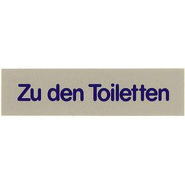 sign self-adhesive • To the toilets rectangular 160 mm x 40 mm product photo