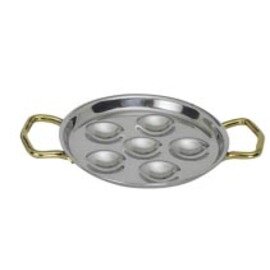 snail plate stainless steel shiny  Ø 130 mm | 6-cavity product photo