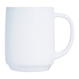 mug 290 ml INTENSITY WHITE Baril tempered glass stackable product photo