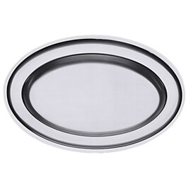 roast meat plate stainless steel oval  L 260 mm  x 190 mm  H 20 mm product photo