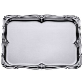 baroque tray stainless steel relief rim shiny  L 300 mm  B 235 mm  H 16 mm product photo