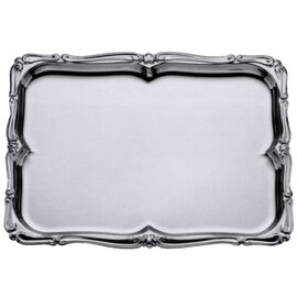 baroque tray stainless steel relief rim shiny  L 600 mm  B 460 mm  H 10 mm product photo