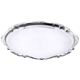 baroque tray stainless steel shiny oval  L 310 mm  x 240 mm  H 18 mm product photo