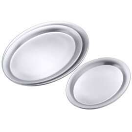 serving tray stainless steel matt | oval 200 mm  x 145 mm product photo