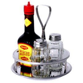 cruet • salt|pepper|Maggi glass stainless steel H 140 mm product photo