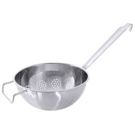 long handled sieve|blanching strainer 3.5 ltr stainless steel | perforation Ø 3 mm | Ø 240 mm  H 120 mm product photo