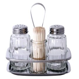 cruet • salt|pepper|toothpicks glass stainless steel H 125 mm product photo