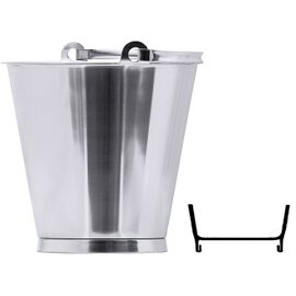 bucket with graduated scale stainless steel 10 ltr  Ø 300 mm  H 265 mm | bottom hoops product photo