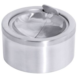 wind ashtray with windproof lid stainless steel matt  Ø 115 mm  H 53 mm product photo