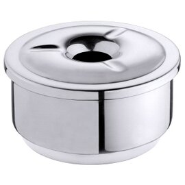 wind ashtray with windproof lid stainless steel shiny  Ø 110 mm  H 55 mm product photo