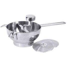 passe tout food mill stainless steel hole Ø 2 mm hole Ø 4 mm hole Ø 3 mm 2 ltr  Ø 200 mm | 3 sieve inserts product photo