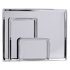 display plate stainless steel 215 mm  x 155 mm  H 18 mm product photo
