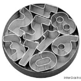 cookie cutters 10 pieces in a box  • numbers from 0 - 9  | tinplate Ø 105 mm  H 20 mm product photo