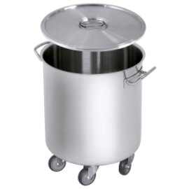 waste container 50 ltr stainless steel shiny Ø 400 mm  H 495 mm product photo