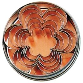 cookie cutters 6 pieces in a box Blossom  • Flower round  | tinplate Ø 100 mm  H 30 mm product photo