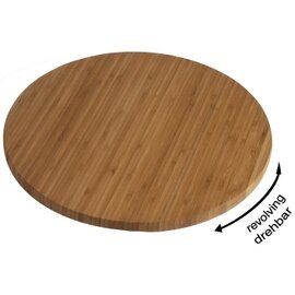 Wooden plate, Ø 40 cm, H 4,5 cm, rotatable, made of solid bamboo, ball-bearing rotatable plate, not dishwasher safe product photo