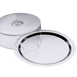 round tray plastic stainless steel with domed hood Ø 380 mm  H 95 mm product photo