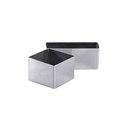 mousse mould stainless steel square L 100 mm  W 100 mm  H 45 mm product photo