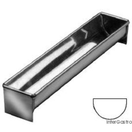 terrine mould stainless steel 18/10 halfround L 350 mm  W 60 mm  H 47 mm product photo