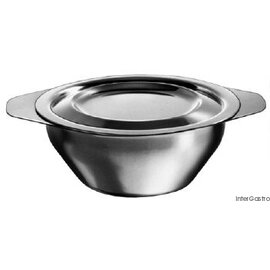 soup cup 300 ml stainless steel round Ø 110 mm H 55 mm with handle product photo