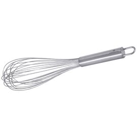 egg whisk stainless steel 24 wires Ø 1.3 mm round handle hanger loop  L 400 mm product photo